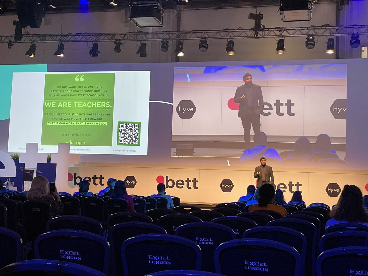 Great talk from <a href="/SiddiquiEdu/">Baasit Siddiqui - Siddiqui Education Ltd</a> on collaboration with tech partners #Bett2022