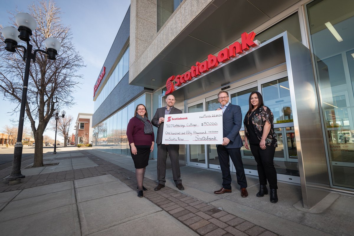 Thx to a $150,000 gift from @Scotiabank, we’re "Ready to Connect" w/high school students in underrepresented groups as they transition to @lethcollege!

The new program provides students w/support &amp; mentorship throughout their journey with us.📚

More ➡️ lethbridgecollege.ca/news/campus-ne…