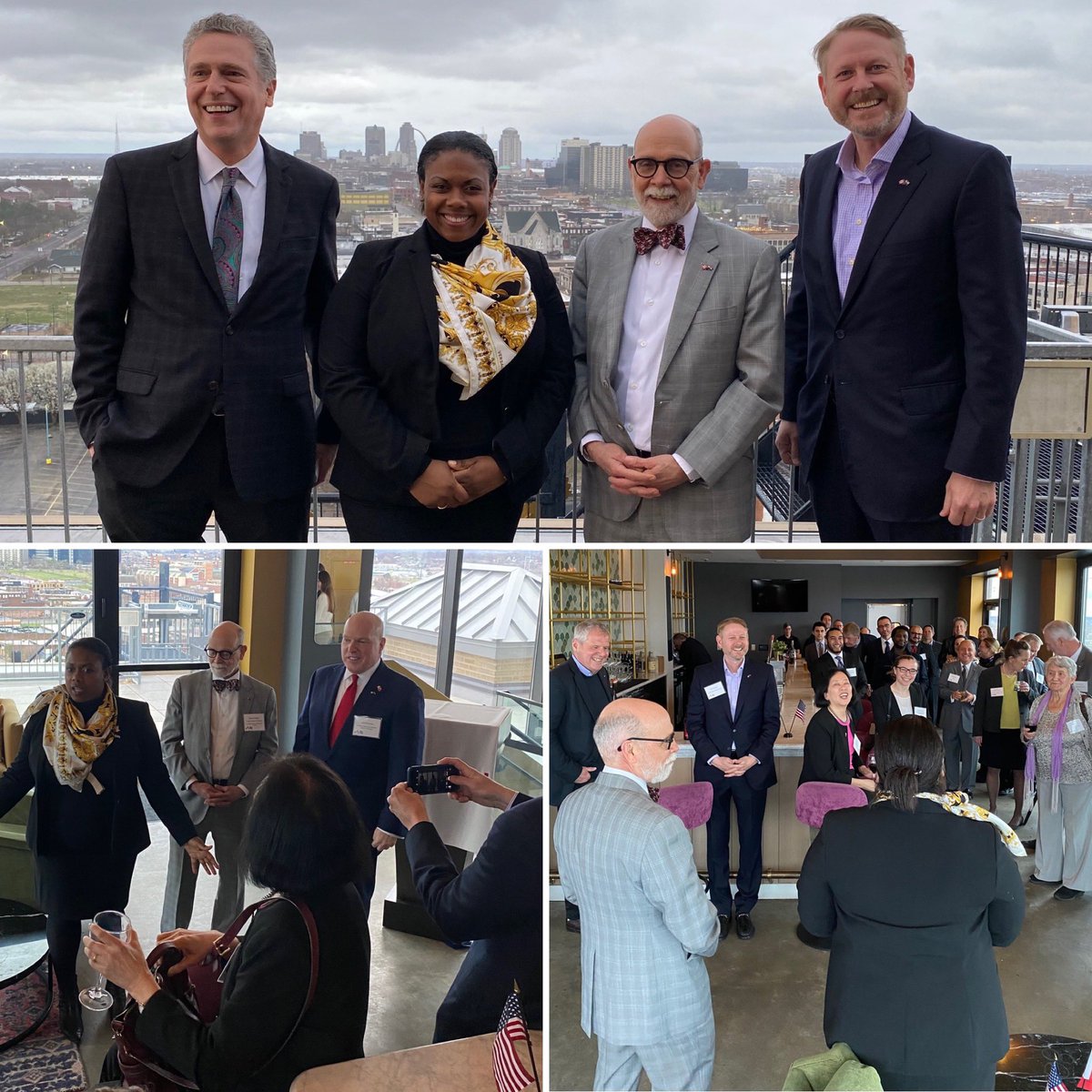 After arriving yesterday, we had a great kickoff event for our Canada @ STL program with Acting ConGen <a href="/usherdbruce/">David Usher</a> , 🇨🇦’s Honorary Consul in St. Louis Sonette Magnus, <a href="/EarlProvost/">Earl Provost</a> , <a href="/BioSTL/">BioSTL</a> , <a href="/WTCSTL/">WTC St. Louis</a> + many old &amp; new friends!