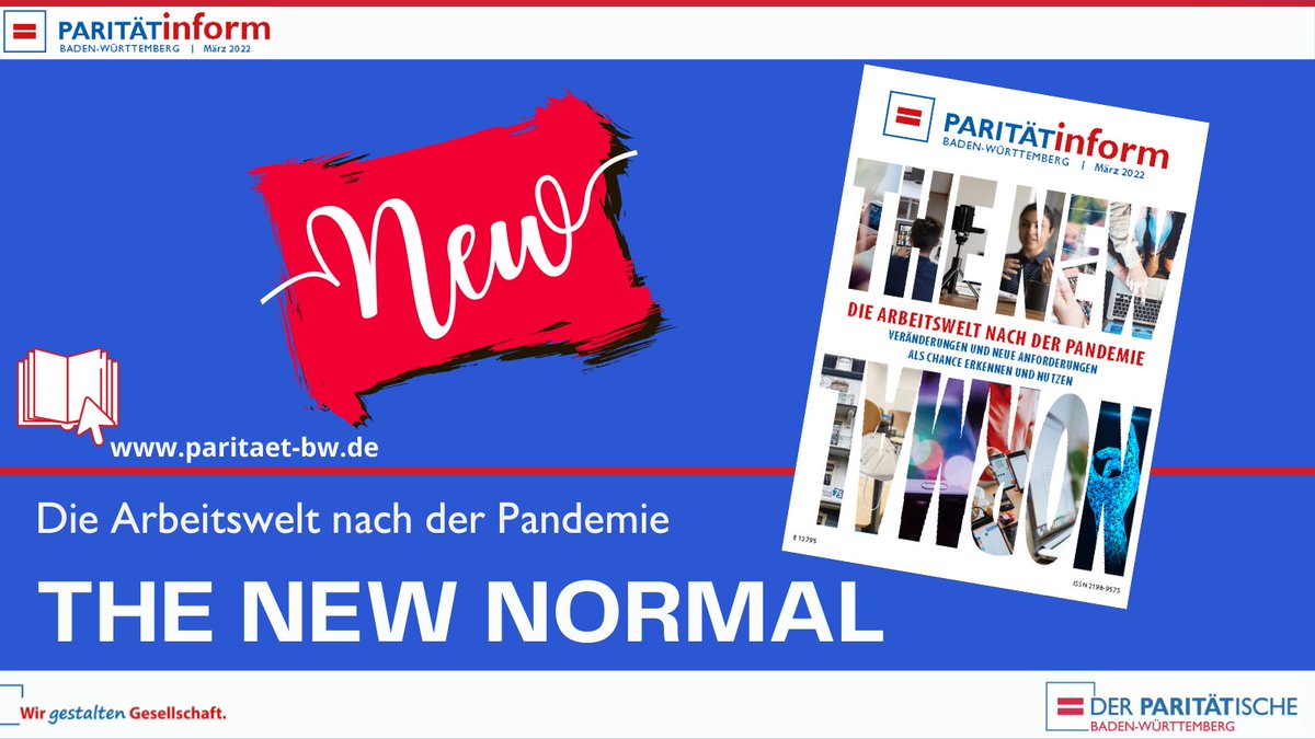 🙏an alle Autor*innen der PARITÄTinform aktuelle Ausgabe "The New Normal" <a href="/MartinaNeumeyer/">Martina Neumeyer 🏳️‍🌈</a> @Gruenhof @BoyButtner <a href="/ellishuber/">Ellis Huber</a> @sozialpr <a href="/initiatived21/">Initiative D21</a> <a href="/HendrikEpe/">Hendrik Westerhaus</a> <a href="/Heldenrat/">Heldenrat e.V.</a> paritaet-bw.de/leistungen-ser…