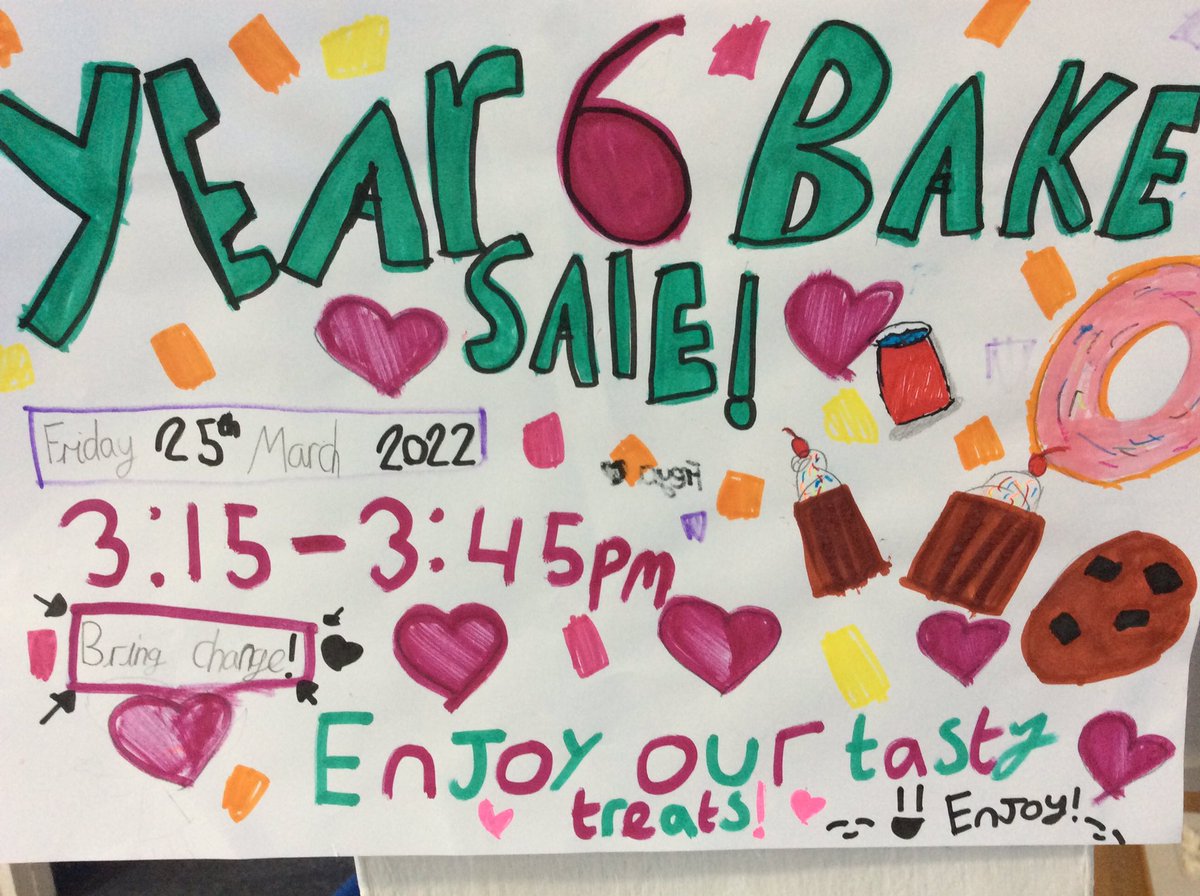 ChilternY6's tweet photo. We’re having a bake sale TOMORROW, to raise funds for our Y6 leavers’ hoodies! Come along at 3.15pm with some small change to buy yourself some tasty treats 😋🧁🍰🍩
@ChilternSch https://t.co/oJcTXBgvGl