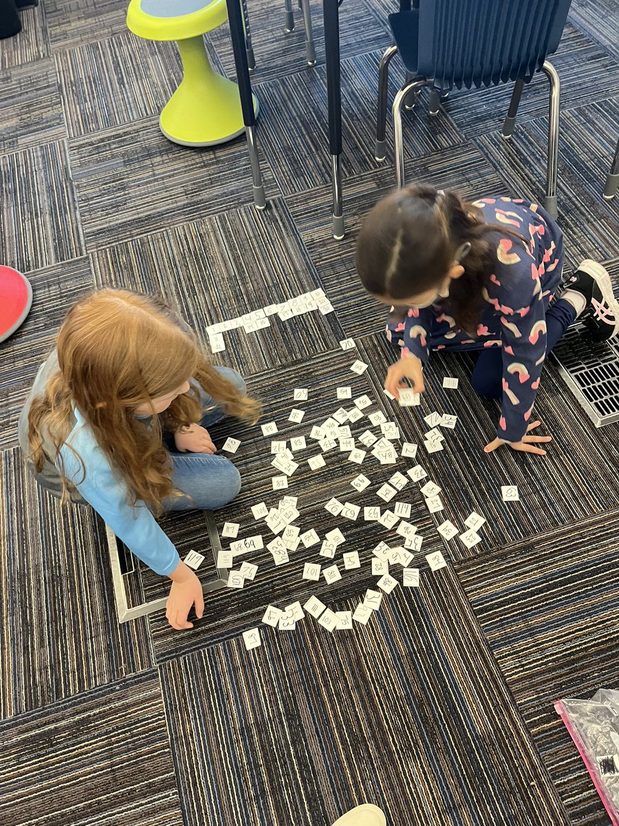 abbey_heller's tweet photo. Yesterday our class worked in partners to create 120’s chart puzzles! Today we practiced our number sense by solving our classmates puzzles 🧩 https://t.co/f5dB2IwdCb