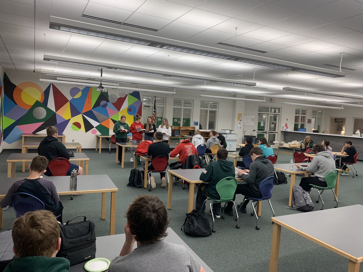 OHRocketFB's tweet image. Dori Schiets, Megan Rife, Rylee McKitrick and Sami Tack led our FCA meeting this morning. Their  message focused on overcoming the fear of failure in athletics and in our daily lives.