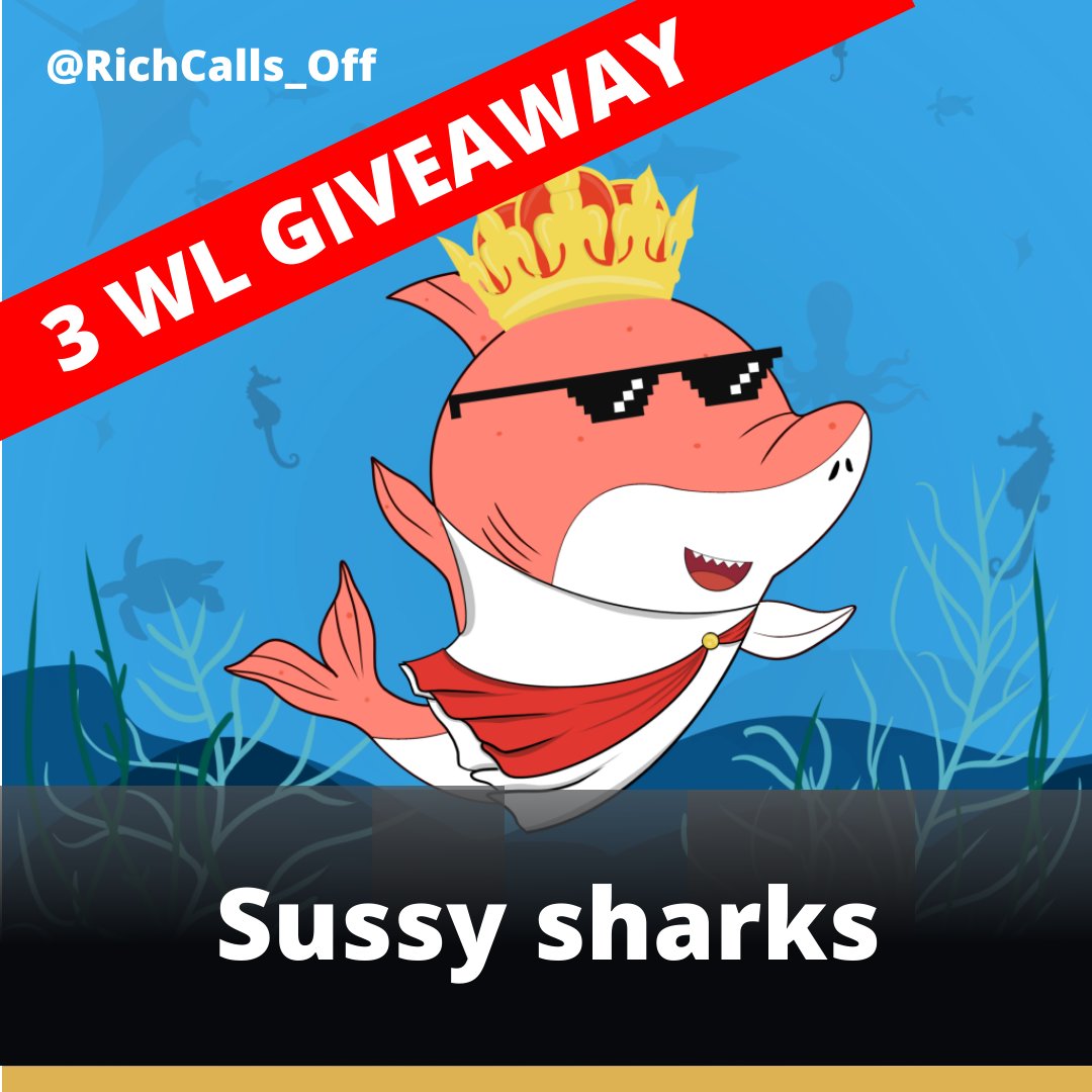 Orbyt_off's tweet photo. 🚨 Giveaway 🚨
3 WL to win for @sussysharks‼️

- ❤️ &amp; RT this tweet 
- Follow @RichCalls_OFF &amp; @sussysharks
- Join https://t.co/IDdoIfQOcs
- Tag 3 friends

END in 24 hours!
#NFT #NFTs #NFTdrop #NFTart #ETH #NFTCommunity #NFTGiveaway #NFTCollection #NFTdrops #NFTartist https://t.co/k9ZaYAaBKP