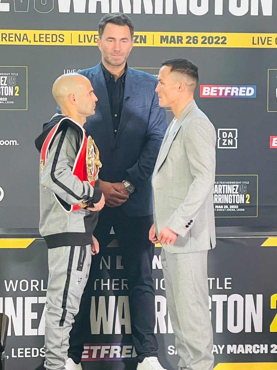 RickyPowWBC's tweet image. Rueda de prensa hecho ✅ @MartnezKiko vs @J_Warrington mañana pesaje y sábado que silben las balas @maravillabox @OscarZardain @MatchroomBoxing @EddieHearn @boxeoevolution @TininRodriguez #MartinezWarrington2