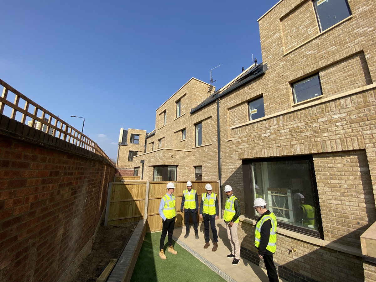 The sun came out for us to show <a href="/CllrShaban/">Shaban Mohammed</a> <a href="/JWHITWOR/">John C Whitworth</a> around some of our new affordable homes ☀️ 

Local families will be moving in shortly at:

#GrangeRoadE13 – 77 affordable homes 
#ChargeableLaneE13 – 12 affordable family houses 
#TheEvesE15 – 8 Shared Ownership family houses