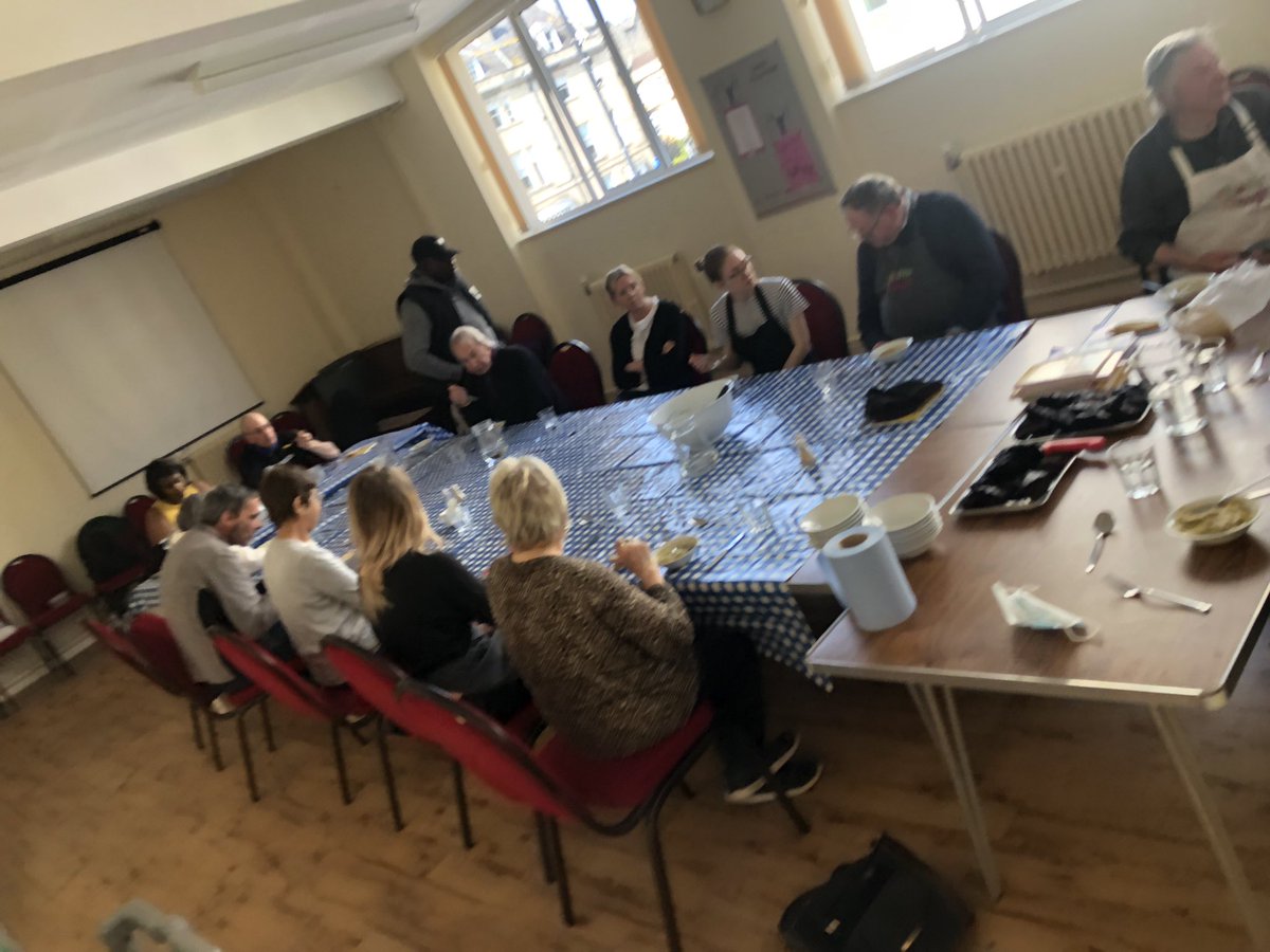 Lots of lovely veg enjoyed today at Food for Thought! @BathMind