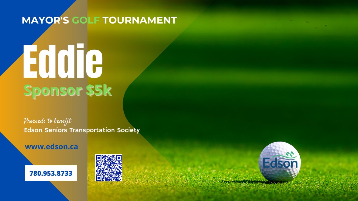 Town of Edson (@townofedson) on Twitter photo TITLE SPONSOR AVAILABLE
âď¸Eddie Sponsor $5Kâď¸
âď¸Registration for 4
âď¸2 Hole Sponsorships
âď¸Corporate exposure in the clubhouse, &
throughout course
âď¸Speaking opportunity at dinner
âď¸Recognition on web & social media platforms
Contact Sheila@morcommpr.com for details TITLE SPONSOR AVAILABLE
âď¸Eddie Sponsor $5Kâď¸
âď¸Registration for 4
âď¸2 Hole Sponsorships
âď¸Corporate exposure in the clubhouse, &
throughout course
âď¸Speaking opportunity at dinner
âď¸Recognition on web & social media platforms
Contact Sheila@morcommpr.com for details