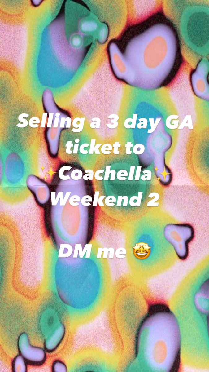 Justcydney_'s tweet photo. selling a Coachella ticket. Weekend 2 ✨✨
#Coachella https://t.co/48vlDlnxfw