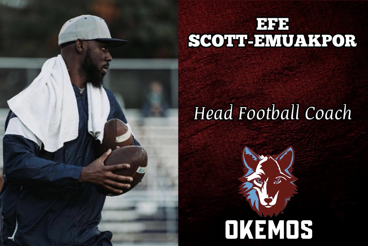 Honored to be named the head football coach at Okemos High School! I appreciate the love that I’ve received from everyone. I’m very fortunate to be in this position to make a positive impact and excited to get the program turned around ASAP. Let’s get it! 💪🏾

#Revival #ThePack🐺