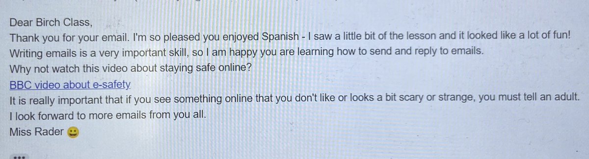 DeBeauvoirSch's tweet photo. #year2 are learning about online safety and writing emails in #computing. Today #birchclass sent the Head of School an email, which definitely brightened her day! https://t.co/A4wfOqaKNP