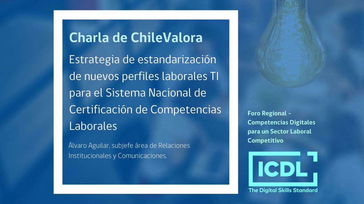 chilevalora's tweet photo. ¿Cuáles son las Competencias Digitales que necesitamos para poder trabajar de manera productiva? Súmate al Foro Regional de @ICDLAmericas que se realiza ahora, en el siguiente enlace:
https://t.co/JrbMwRGXjI https://t.co/AyJxxNEadM