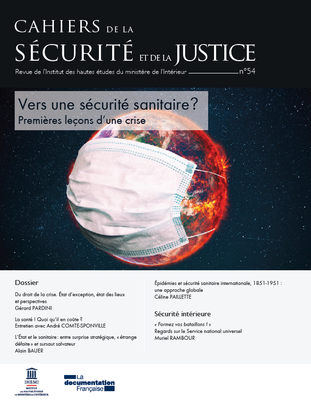 HeiderichD's tweet photo. Doublement heureux de ce n° des « Cahiers de la sécurité et de la justice » de @IHEMI_fr 
1⃣ Pour ma participation avec l'article « Covid : un défi pour la gestion des crises sanitaires des Villes » rédigé avec Anthony Meslé, dir risques, résilience et #gescrise de @Montreuil 🧶 https://t.co/MxRu00JgKT