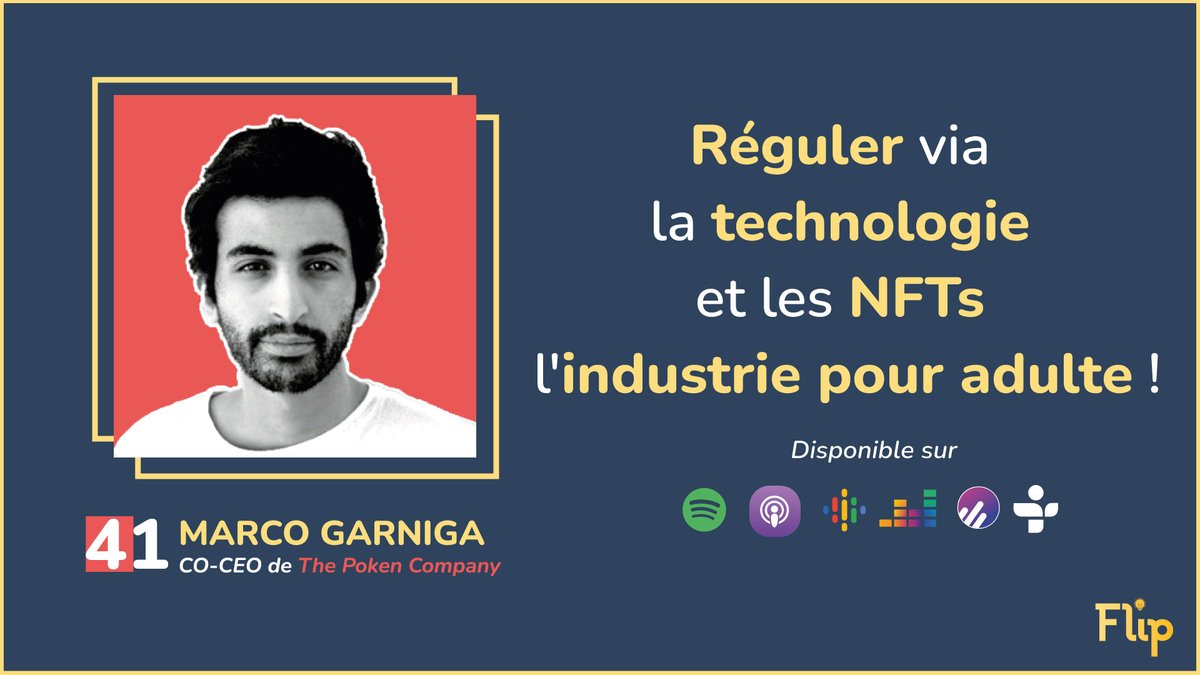 [#Podcast 🎧] L'industrie pour adulte avait des problématiques qui pouvaient être résolues par la technologie et notamment par la #blockchain et les #NFT !  

🎙️Conversation avec Marco Garniga de @ThePokenCompany ! 

🎧 Bonne écoute 👉bit.ly/3tL6nMZ via <a href="/FliplePodcast/">Flip le Podcast</a>
