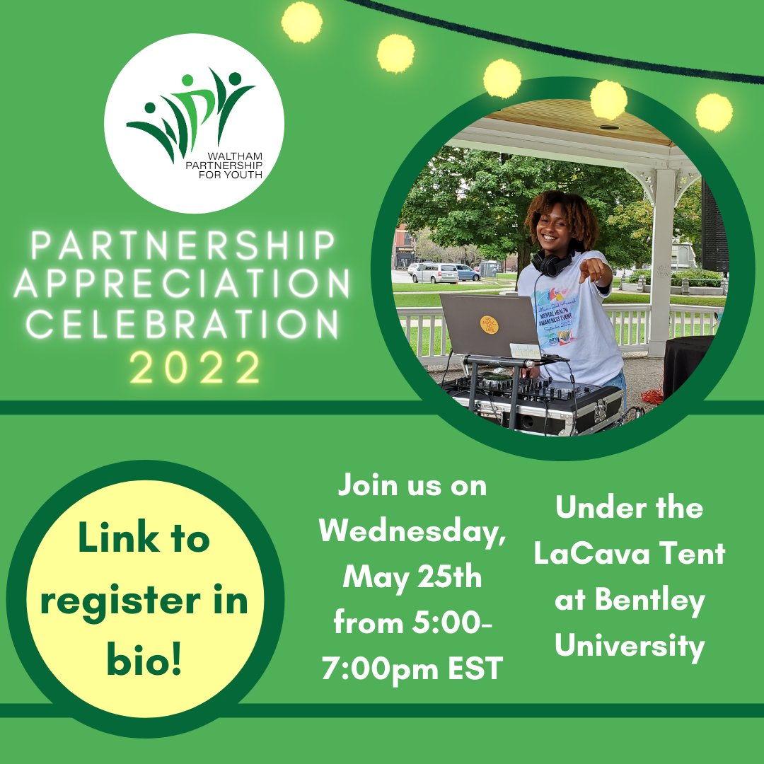 Please join us for an in-person, outdoor celebration of our community partners! Link in bio to register.

#community #waltham #youth