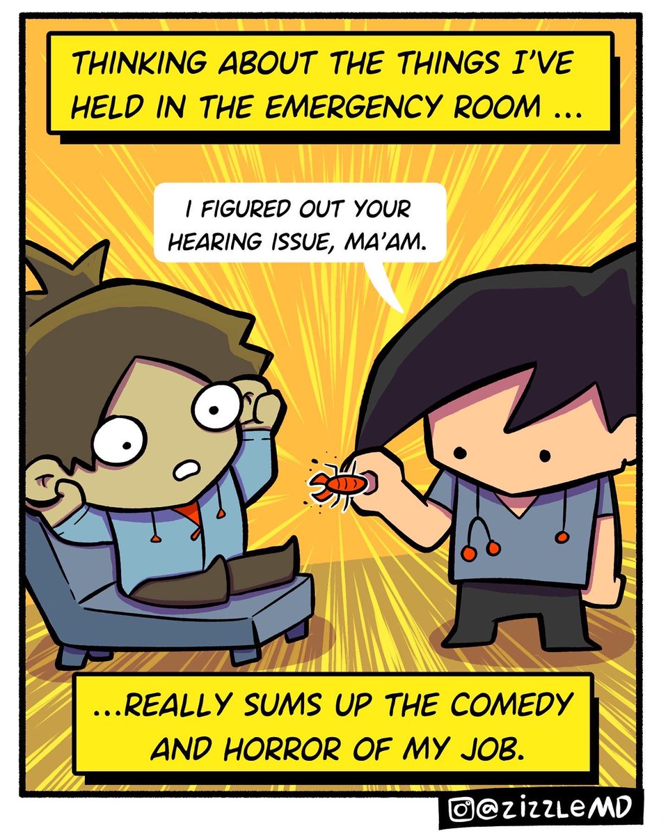 zizzleMD's tweet photo. It’s a privilege what I do. It’s also … insane. What weird, scary, fantastic, life-changing things have you held in your job? #medicalcomics #graphicmedicine #meded #medicaleducation #residency #nursing #doctorlife #darkhuor #nogunsformethanks #webcomic #webcomics #clipstudio https://t.co/XeRn5A9Psg