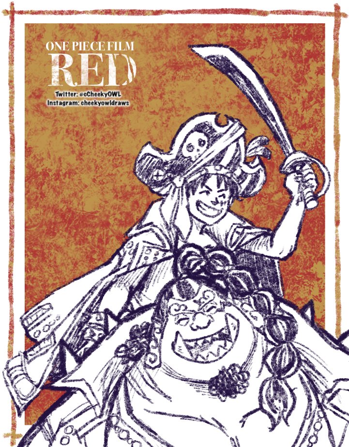 cCheekyOWL's tweet photo. ROCK x Pirate / Luffy &amp; Jinbe

#OP_FILMRED #ONEPIECE https://t.co/Y6ZjvZYR4y