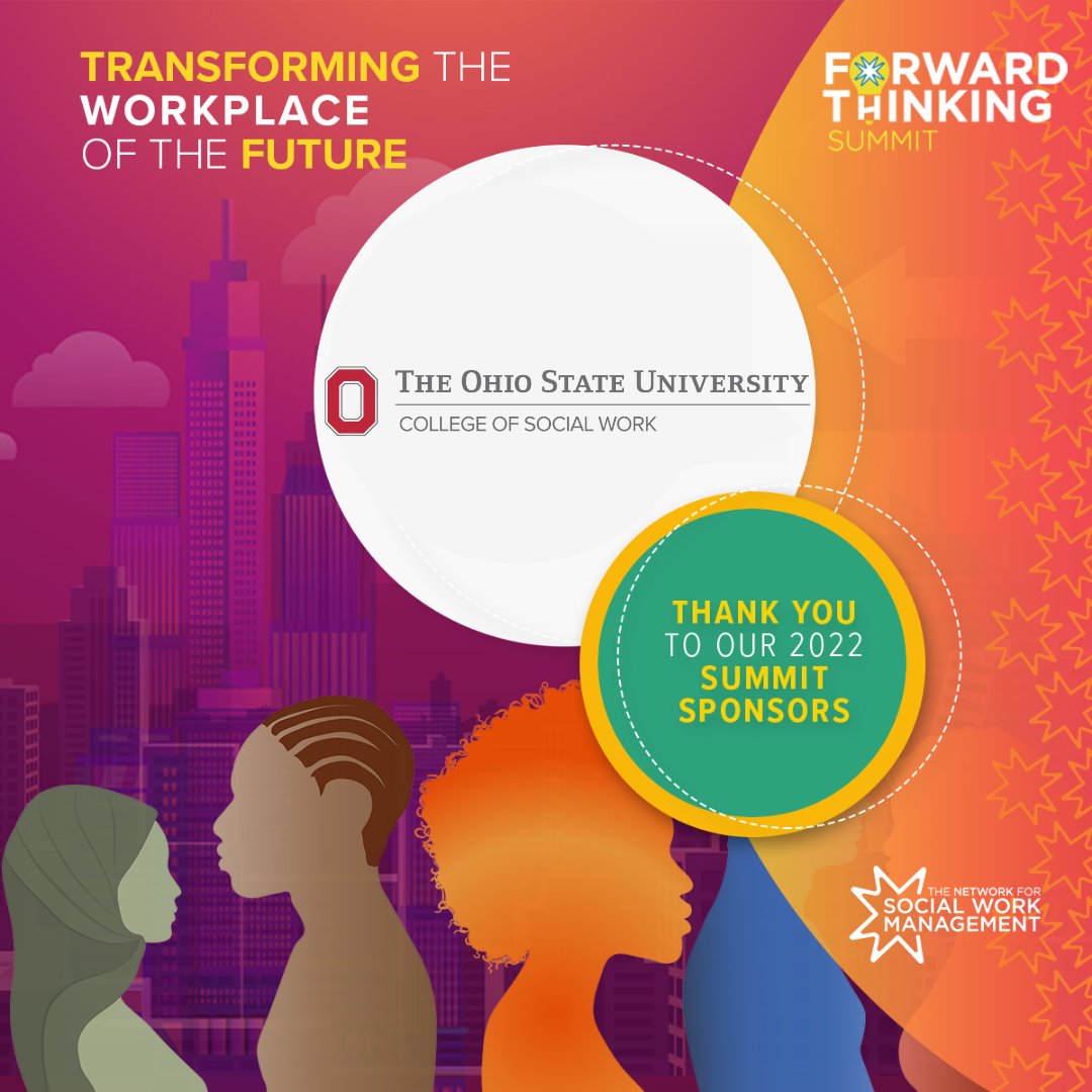 TheNSWM's tweet photo. Thank you to our 2022 Forward Thinking Summit sponsor @osucsw ! We appreciate your continued support!
#NSWM #Management #Leadership #SocialWorkersLEAD #MacroSW https://t.co/9fr6VMKPFM