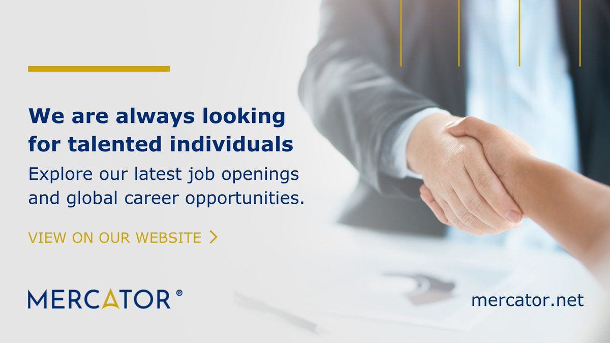 MercatorbyCitco's tweet photo. Mercator is #hiring! If you want to work for the pioneer of Global Entity Portfolio Management, alongside talented colleagues supporting multinational companies including Fortune 1000, Global 2000 and industry-leaders, take a look at our vacancies https://t.co/cOrUHXOWjU
#GEPM https://t.co/7xGxt0blP5