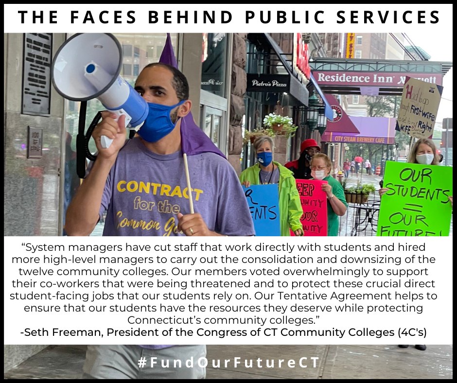 Congratulations to the @4CsSEIU1973 Congress of Connecticut Community Colleges for ratifying their #UnionContract to #ProtectPublicServices! This contract will go a long way in securing quality and accessible education for our students!

#FundOurFutureCT