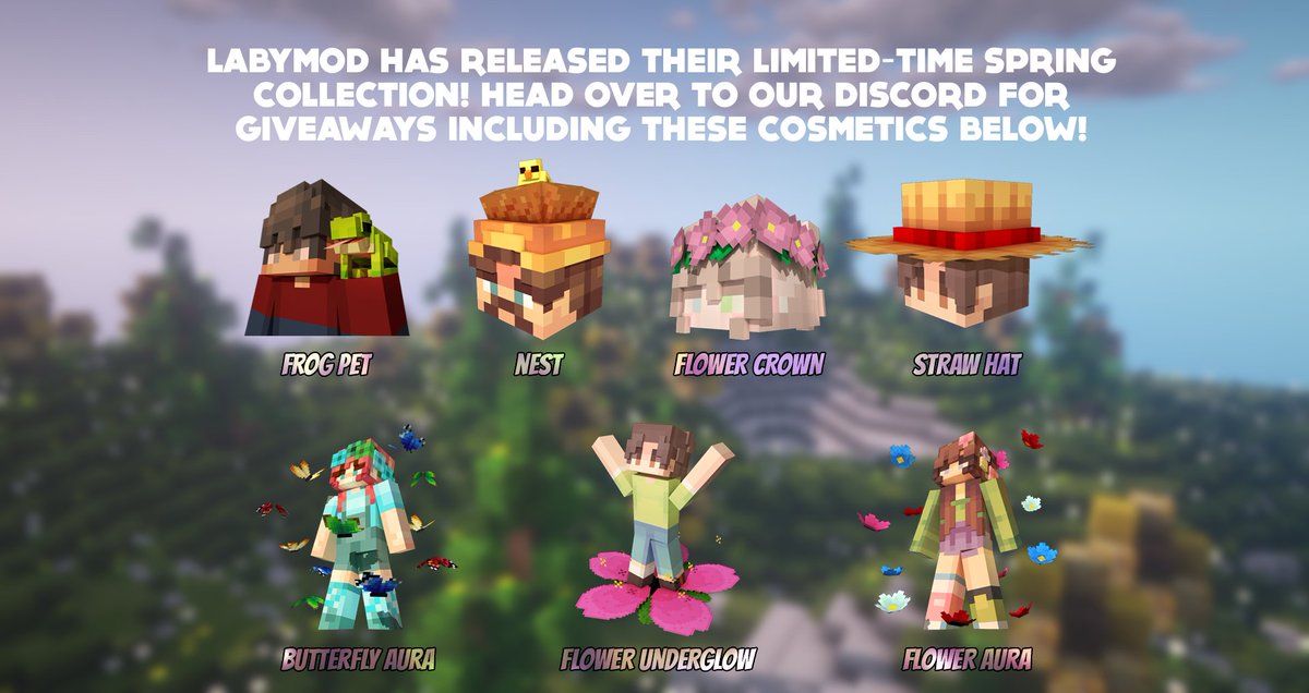 _MCCentral's tweet photo. @LabyMod has launched their Limited-Time Spring Collection of Cosmetics for the season! Head over to our Discord (link in bio) for giveaways including these cosmetics below! https://t.co/Tie0zhqnft