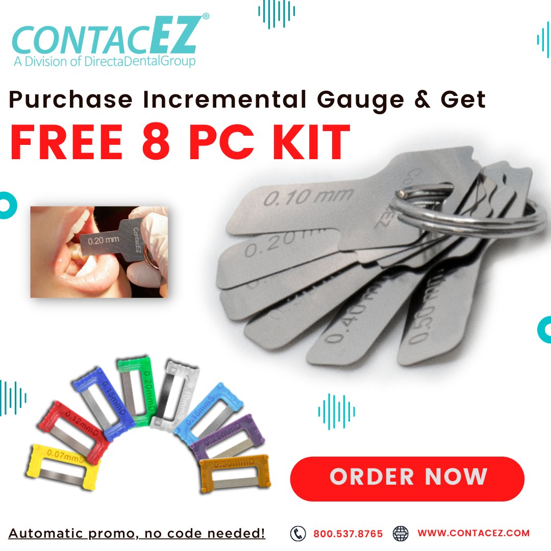directausa's tweet photo. Why is the Incremental Gauge  Important?
As a Dental Practitioner you need to be able to accurately measure the interproximal space prior to stripping to avoid removing excess enamel. 
#contacez #directausa #directadental #directadentalgroup #ipr #ortho #invisalign #interproximal https://t.co/s2tekxMm0A