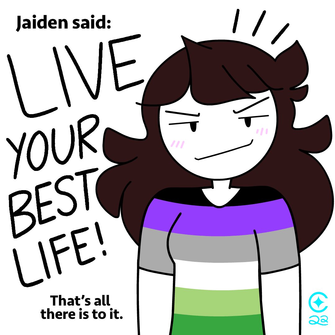 Cyanshine on X: live your best life. #JaidenAnimations #aroace   / X