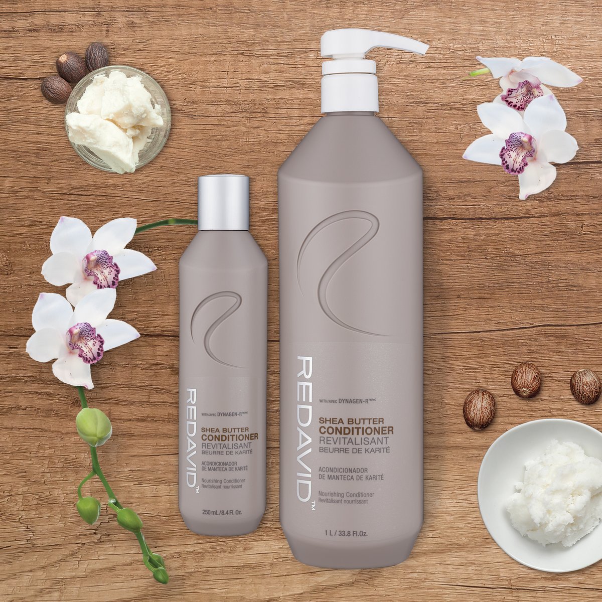 Shea butter contains vitamin A and E with essential fatty acids which are believed to add moisture and shine to the hair. Its non-greasy quality makes it an excellent moisturizer for the hair. It softens dry brittle hair and repairs split damaged ends as well.