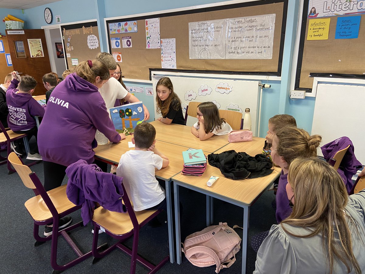 GabrielAssisi's tweet photo. P7 and P1 had a fantastic afternoon together! P7 loved performing stories with the puppets we had made and P1 enjoyed them so much that P7 gave them their puppets to take back to the P1 classroom to play with! #learningtogethergrowingtogether https://t.co/NnNPOKQ583