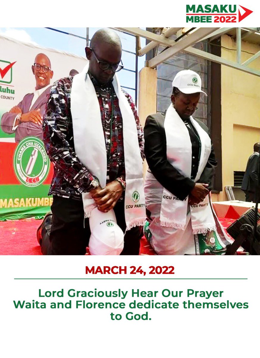 masakumbee's tweet photo. Lord Graciously Hear Us
Nzioka Waita and Florence Mwangangi dedicate themselves to God
#WaitaBombshell #MasakuMbee #AzimioLaUmoja https://t.co/hZ4B9n2fF6
