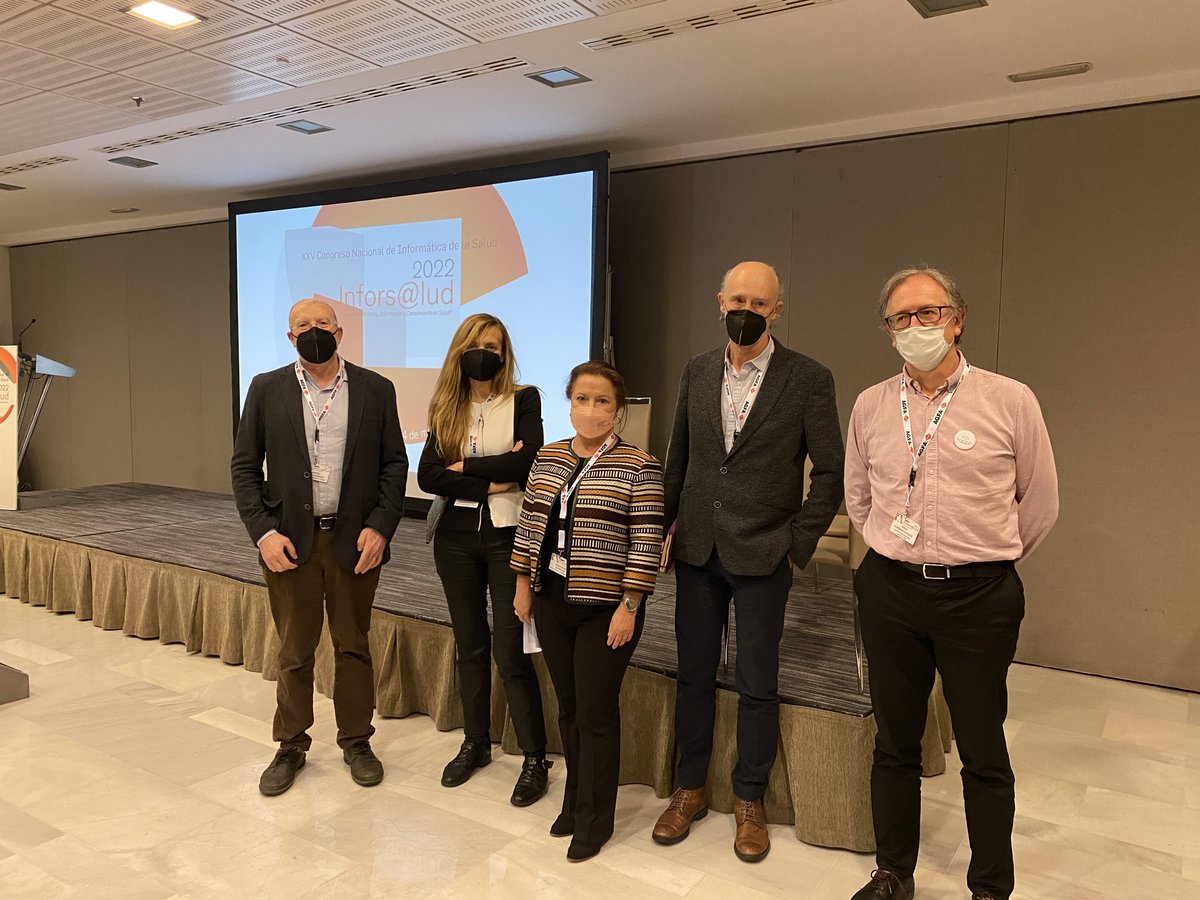 clparrac's tweet photo. #IMPaCTData presenta sus avances en #Inforsalud22 con panelistas claves del consorcio incluyendo al coordinador @Alfons_Valencia de @BSC_CNS y moderados por Pilar Galloso de @SaludISCIII https://t.co/fCokneRt7v