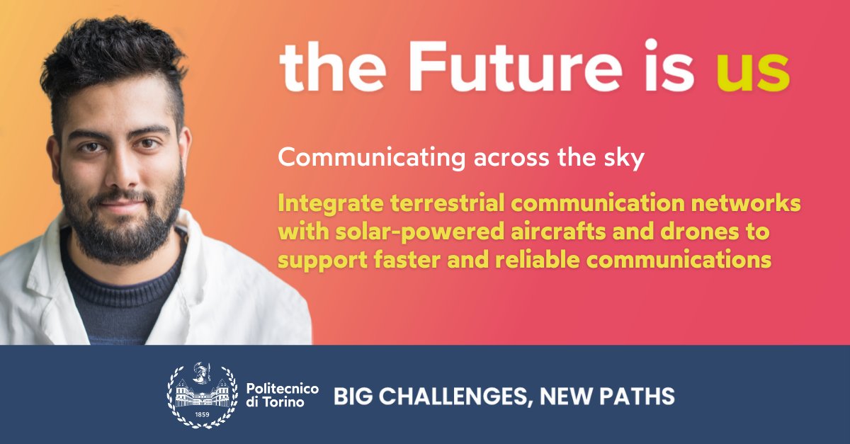The future of communications goes through the use of #drones and other flying platforms able to extend the terrestrial communication network to sky, thanks to a smart management of the resources.  Join us didattica.polito.it/laurea_magistr…