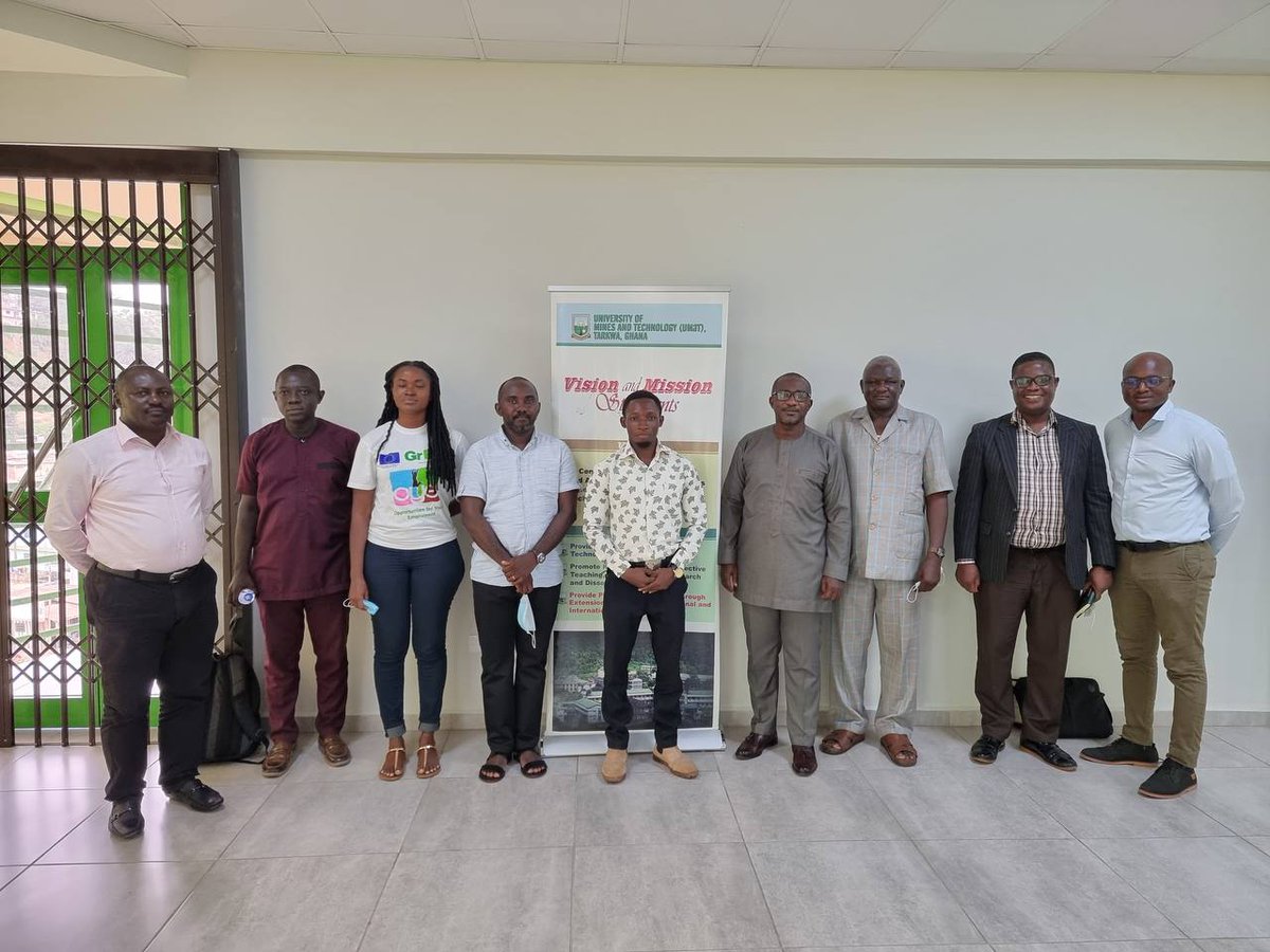 UMaTHub's tweet photo. The new Project Manager of the #GrEEn Project Mr. Laouali Sadda with some members of UMaT Business Incubation Hub. #business #visitation #Project
@SNVGhana https://t.co/FKWxgkj6V4