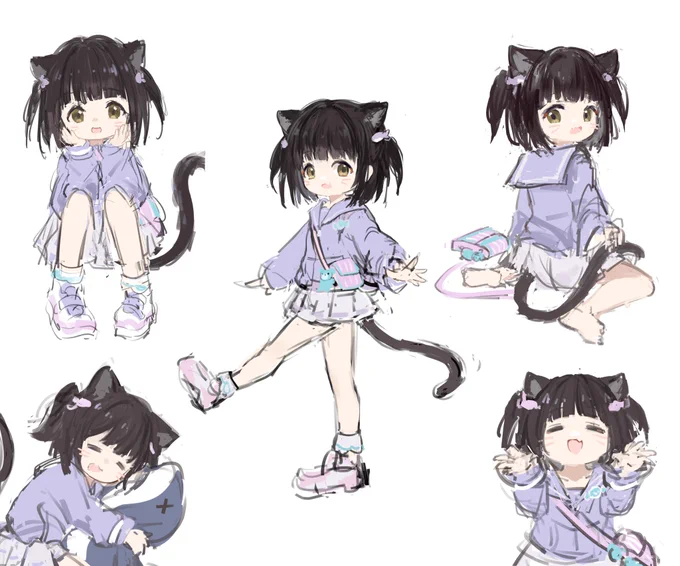 将老师的女儿十分可爱,摸了 