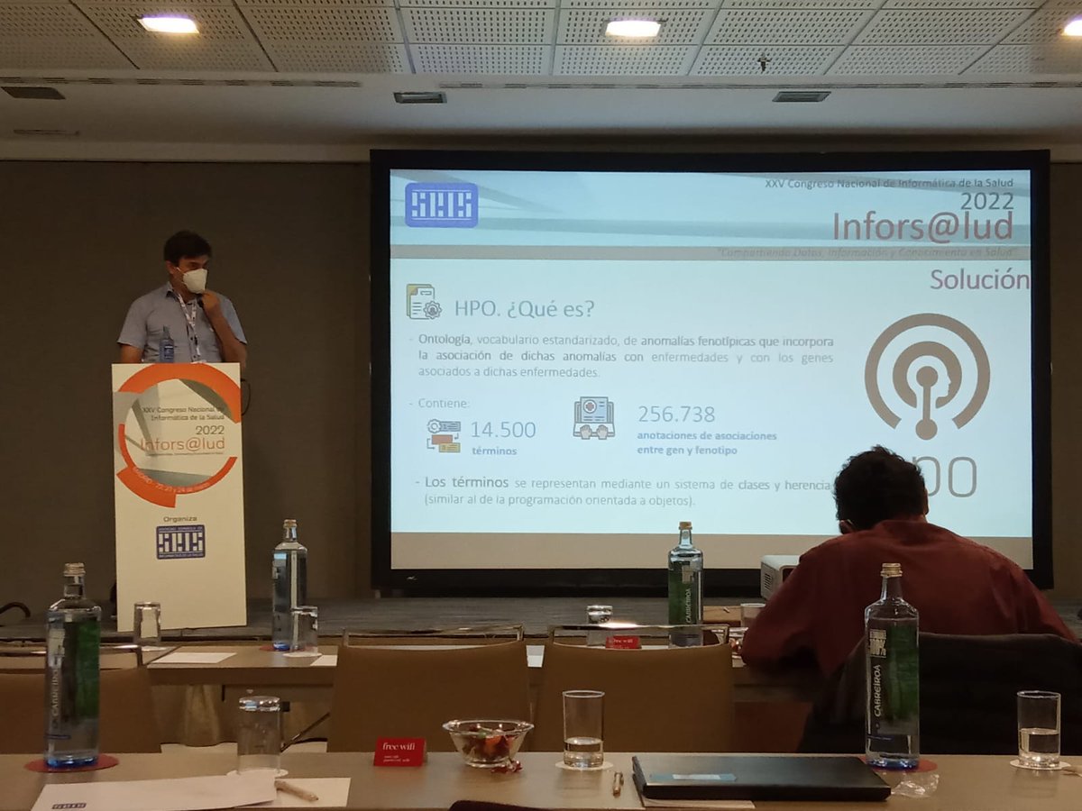 Data Science Unit i+12 H12O (@datadoce) on Twitter photo Nuestro compañero <a href="/CRUZJAIME4/">cruzjaime</a> presentando, en #inforsalud2022 de la <a href="/SEISeSalud/">SEIS eSalud</a>, el trabajo desarrollado junto a <a href="/IIConocimiento/">IIC</a> "Extracción de terminología HPO (Human Phenotype Ontology) de textos médicos". <a href="/MPedreraJimenez/">Miguel Pedrera Jiménez</a> <a href="/jotaelecruz/">Juan Luis Cruz, PhD 🌍🇪🇺🇪🇸</a> <a href="/pabloserranob/">Pablo Serrano Balazote</a> <a href="/UAI_imas12/">UAI_imas12</a> <a href="/UAM_Madrid/">UAM Autónoma Madrid</a> Nuestro compañero <a href="/CRUZJAIME4/">cruzjaime</a> presentando, en #inforsalud2022 de la <a href="/SEISeSalud/">SEIS eSalud</a>, el trabajo desarrollado junto a <a href="/IIConocimiento/">IIC</a> "Extracción de terminología HPO (Human Phenotype Ontology) de textos médicos". <a href="/MPedreraJimenez/">Miguel Pedrera Jiménez</a> <a href="/jotaelecruz/">Juan Luis Cruz, PhD 🌍🇪🇺🇪🇸</a> <a href="/pabloserranob/">Pablo Serrano Balazote</a> <a href="/UAI_imas12/">UAI_imas12</a> <a href="/UAM_Madrid/">UAM Autónoma Madrid</a>