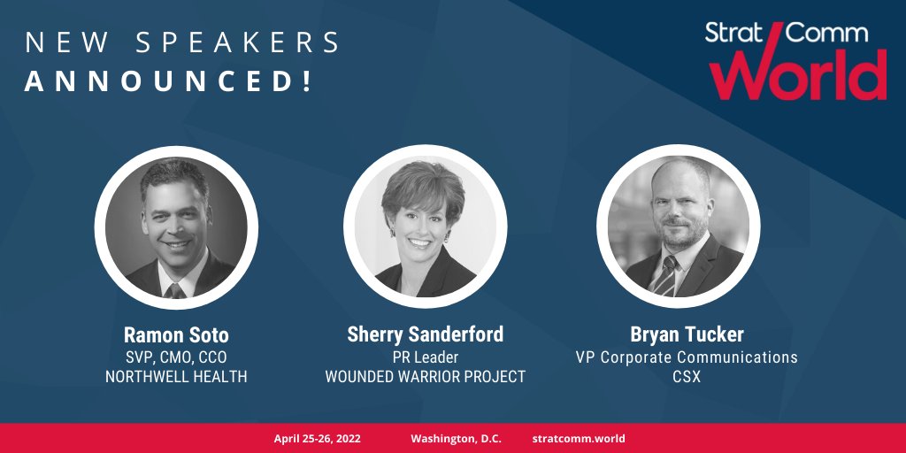 StratCommWorld's tweet photo. ACCESS LEADING THINKERS in a collegial community. Join StratCommWorld “live” April 25-26 at National Press Club in Washington DC for new strategies to shape the future of communications and to challenge your thinking. https://t.co/aN1UKDiAmv #stratcommworld https://t.co/hxfBV5piWz