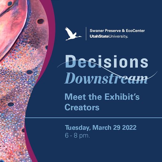 USU Watershed Sciences (@usu_wats) on Twitter photo Join @DrSarahNull and and exhibition artist Chris Peterson in Park City <a href="/SwanerPreserve/">Swaner Preserve</a> for a talk/Q&A while experiencing beautiful large-scale images based on scientific data!
March 29 from 6-8pm
Register: bit.ly/3Nhg2lT Join @DrSarahNull and and exhibition artist Chris Peterson in Park City <a href="/SwanerPreserve/">Swaner Preserve</a> for a talk/Q&A while experiencing beautiful large-scale images based on scientific data!
March 29 from 6-8pm
Register: bit.ly/3Nhg2lT