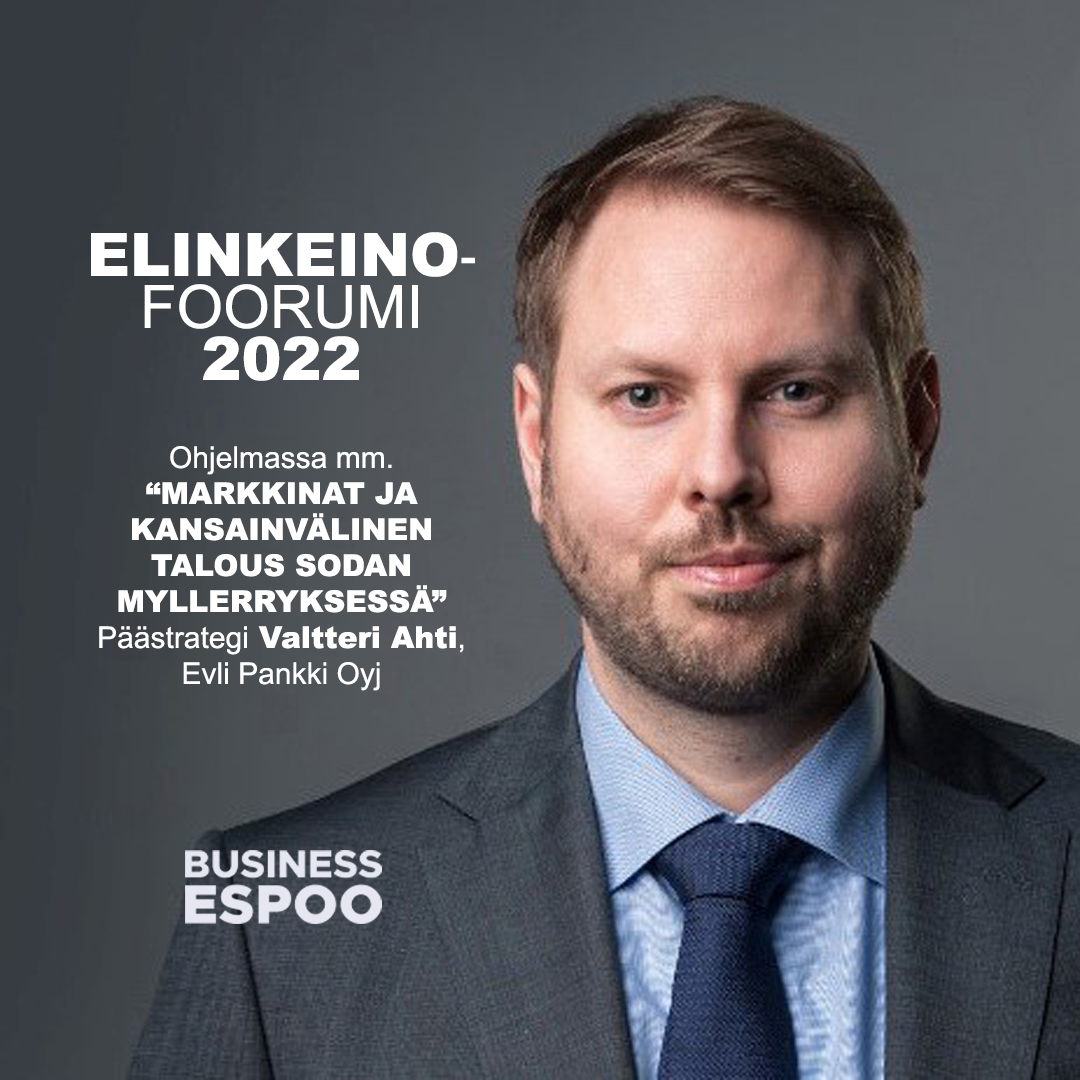 SaijaAikas's tweet photo. Evlin päästrategi @ValtteriAhti puhuu Business Espoon Elinkeinofoorumissa markkinoiden ja kansainvälisen talouden tilanteesta sodan myllerryksessä. Ilmoittaudu mukaan. #Elinkeinofoorumi2022 #BusinessEspoo #K2hel
https://t.co/ch9fUND5CE https://t.co/I6shWJiwwS