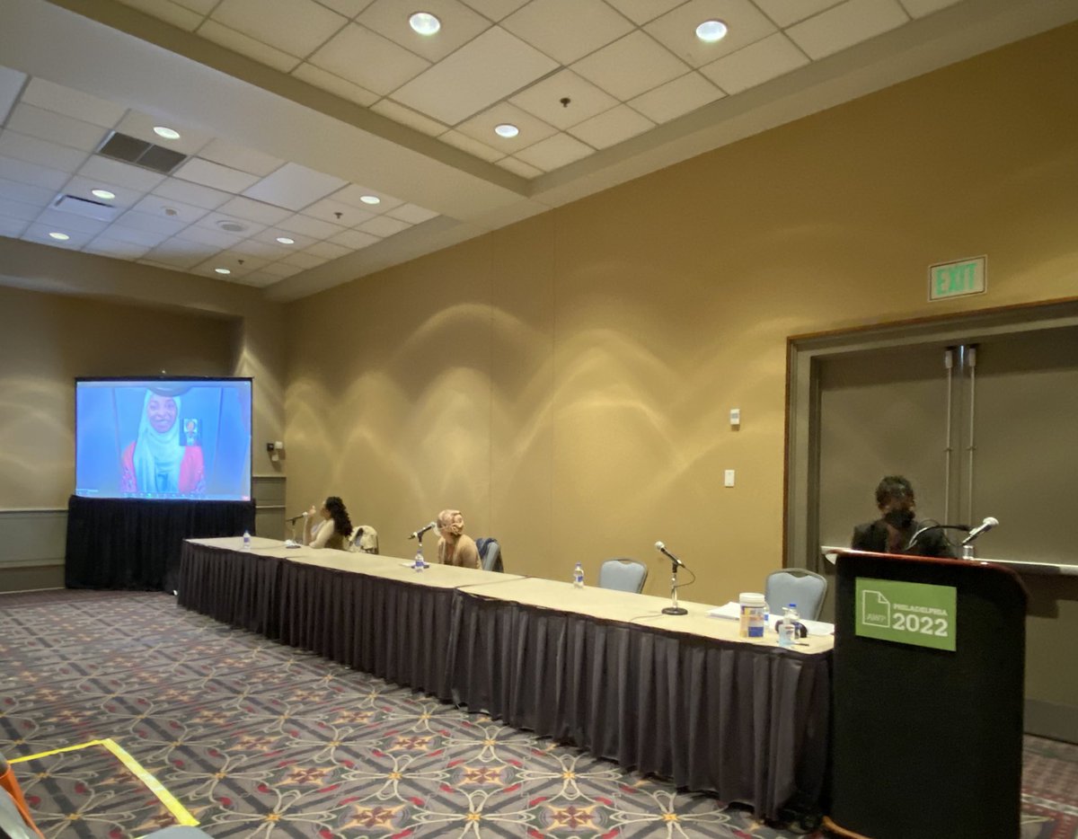 A new norm? Sufiya Abdur-Rahman moderated “Being Black &amp; Muslim” at <a href="/AWP22/">angus phillips</a> and zoomed in Kaaronica Evans-Ware from Santa Monica CA for her reading. <a href="/MRSabolitionist/">Sufiya Abdur-Rahman</a>