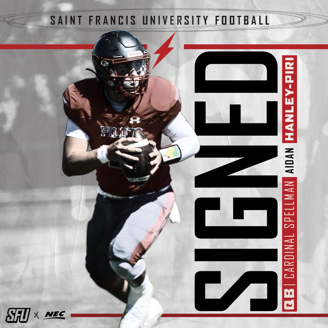 Saint Francis Football (@redflashfb) on Twitter photo 𝑺𝒊𝒈𝒏𝒆𝒅! ✍️ We are proud to welcome quarterback Aidan Hanley-Piri (<a href="/AidanPiri/">Aidan Hanley-Piri</a>) to the Red Flash family 🔥
🔴⚡️ #MakeTheDifference 𝑺𝒊𝒈𝒏𝒆𝒅! ✍️ We are proud to welcome quarterback Aidan Hanley-Piri (<a href="/AidanPiri/">Aidan Hanley-Piri</a>) to the Red Flash family 🔥
🔴⚡️ #MakeTheDifference