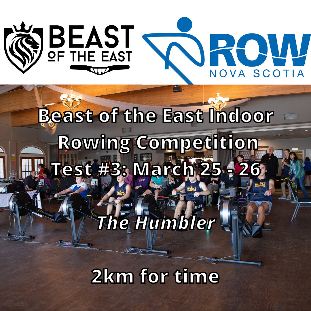 The final Beast of the East event starts tomorrow! The Humbler will have competitors pushing their limits to see how fast they can pull a 2k! Results for this test can be submitted until 11:59pm AT on Saturday, March 26th.

#beastoftheeastns