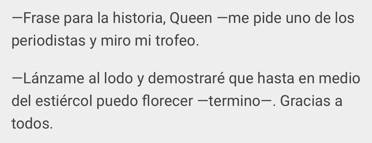paulihamlec's tweet photo. Esta frase la voy a tener siempre en mi mente 👑
#FinalQueen https://t.co/a9ArzjgpMg
