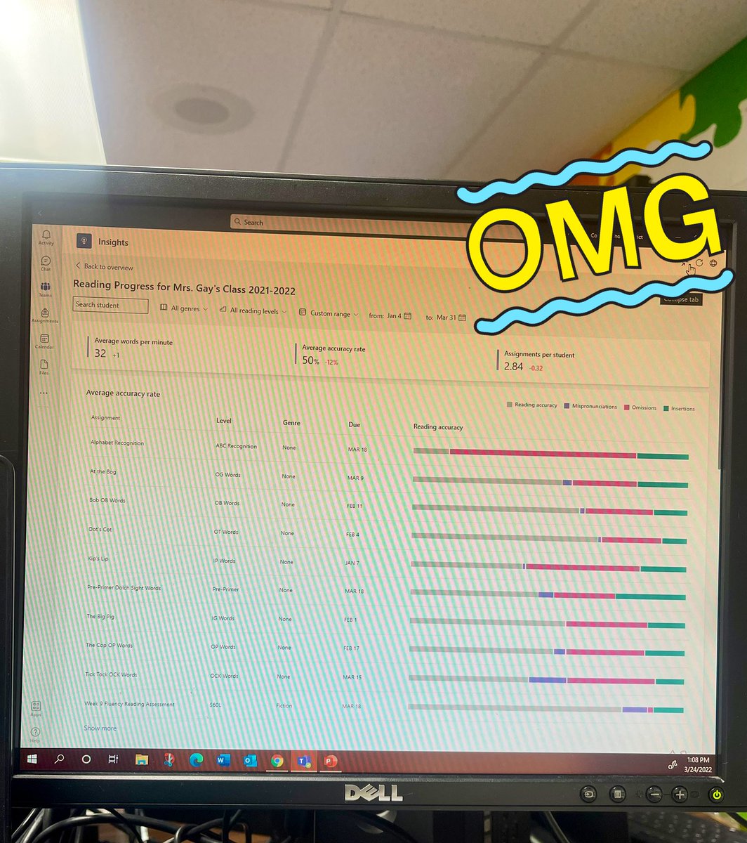McKenzieSGay's tweet photo. 🔚 It’s the end of the 9 week grading period here at @CobbSchools @lewis_lions
It’s time ⏰ to print our class insights📊
Having ready made data to add to our #SpecialEducation books is invaluable🏆
#AdventuresInRoom412 #ReadingProgress #MicrosoftEDU #DataDrivingDecisions https://t.co/JpWRcZ0Vhq