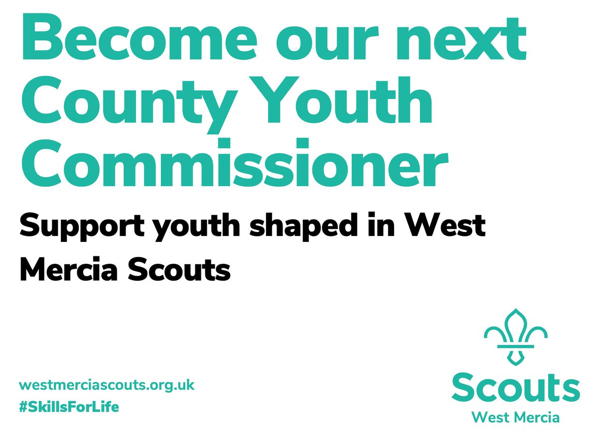 We're looking for an 18-24 year old to become our next County Youth Commissioner from May.

For more info visit: westmerciascouts.org.uk/county-youth-c… with a closing date of 23rd April.

Please share with or nominate 18-24 year olds who would be interested in this role.