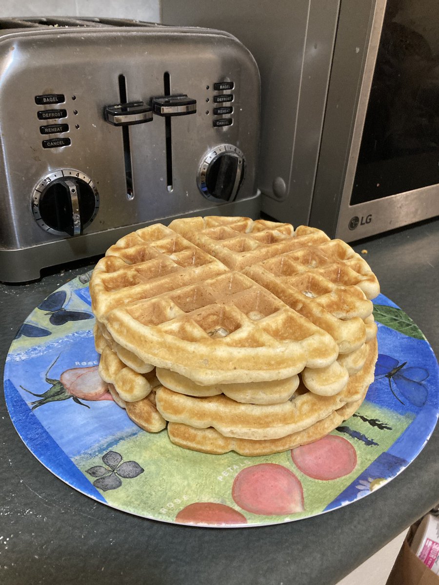 I’ve started up waffle day for the roomies and I think it’s my best decision in 22 years
