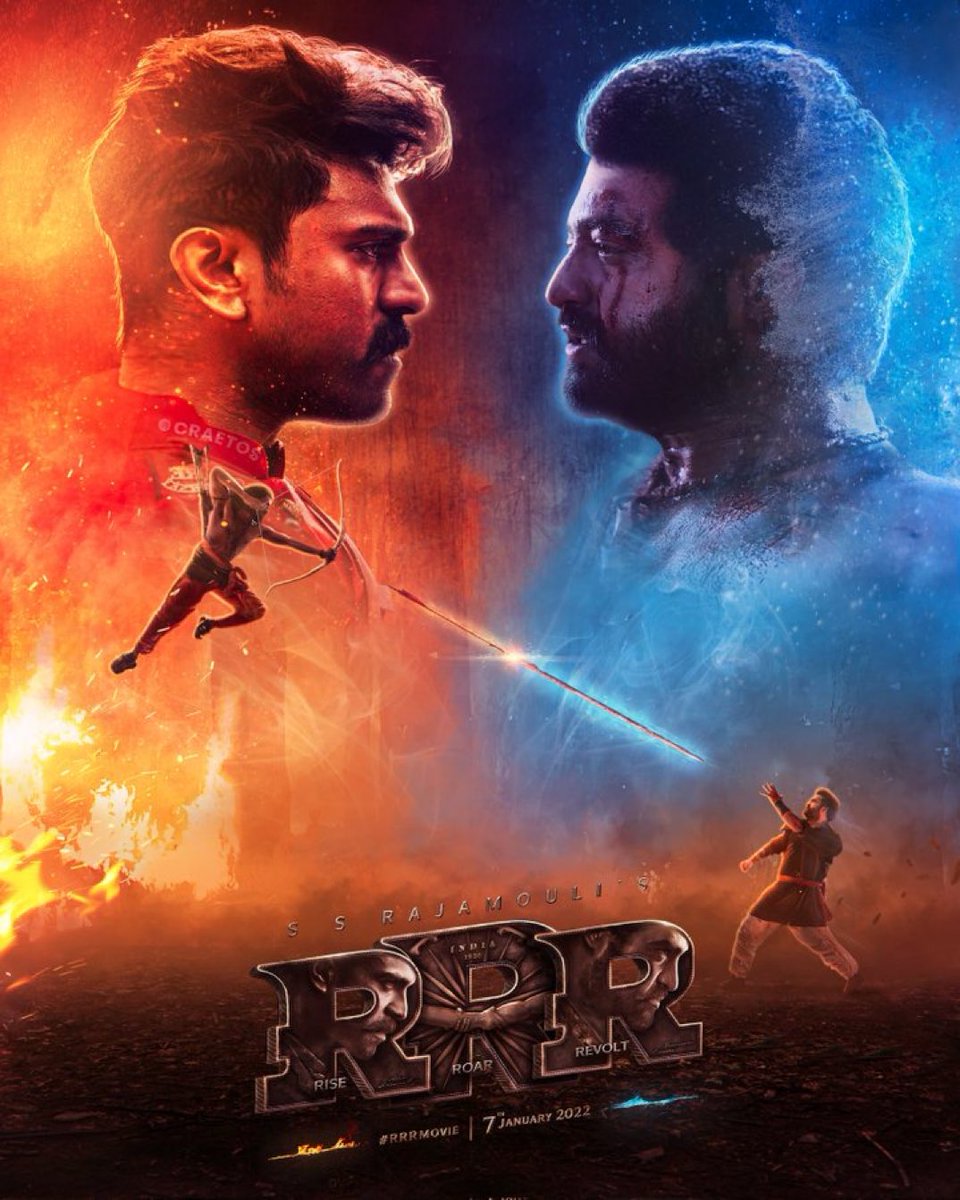 Nipin_cr's tweet photo. #RRRMovie 🔥🌊 

Get ready, world to witness RAM &amp; BHEEM in your nearest screens… Only a Few hours to go!  #RRRFromTomorrow 🙌🏻🤩 https://t.co/1kalG26jgL