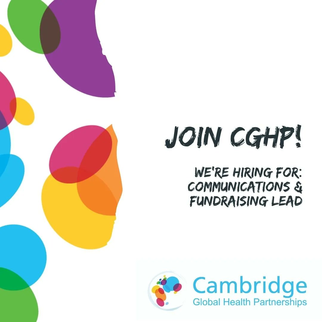 CambGHP's tweet photo. We're #hiring! Would you like to join a small and passionate team, dedicated to improving global health? We are looking for a Communications and Fundraising Lead! Check out the job ad here: https://t.co/fuG7mi3kYV to find out more. #job #fundraising #communications https://t.co/58GRdXwG8K