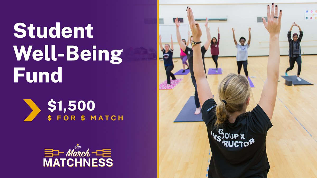UAlbanyFund's tweet photo. We have various student life initiatives for #UAlbanyMarchMatchness and thanks to generous donors gifts to these projects will be matched $ for $. 

➡️ https://t.co/xt6YaV1ybl
➡️ https://t.co/Wmwz8W0ygA
➡️ https://t.co/QvM1Rcg4iH
➡️ https://t.co/8zJYvyyEO3 https://t.co/V4fXVTzQw9