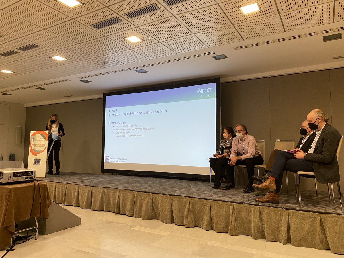 clparrac's tweet photo. Sandra García Armesto de @iacs_aragon presenta avances en los trabajos sobre el uso de datos clínicos y de imagen médica de #IMPaCTData en #Inforsalud22 @SEISeSalud https://t.co/hXzJET3HXv
