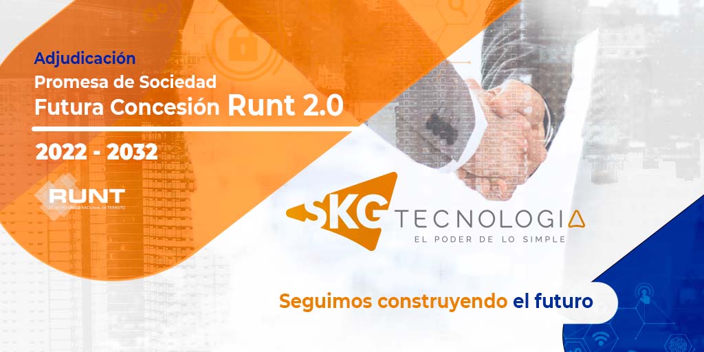SKGtecnologia's tweet photo. #EsUnHecho | @MinTransporteCo adjudicó el contrato del @RUNT_OFICIAL a la Concesión Runt 2.0 para los años 2022 - 2032, gracias al trabajo en equipo de Runt, Grow Data y SKG Tecnología. Nos sentimos orgullosos de ser parte de la transformación y evolución del país. https://t.co/a89fA9mr7k